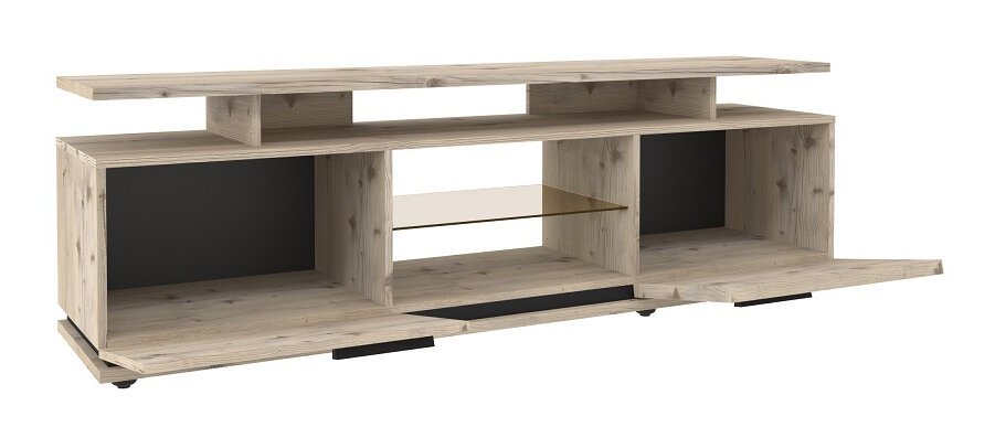 Тумба ТВ Nature 3 (Глазов) Гаскон пайн/Черный