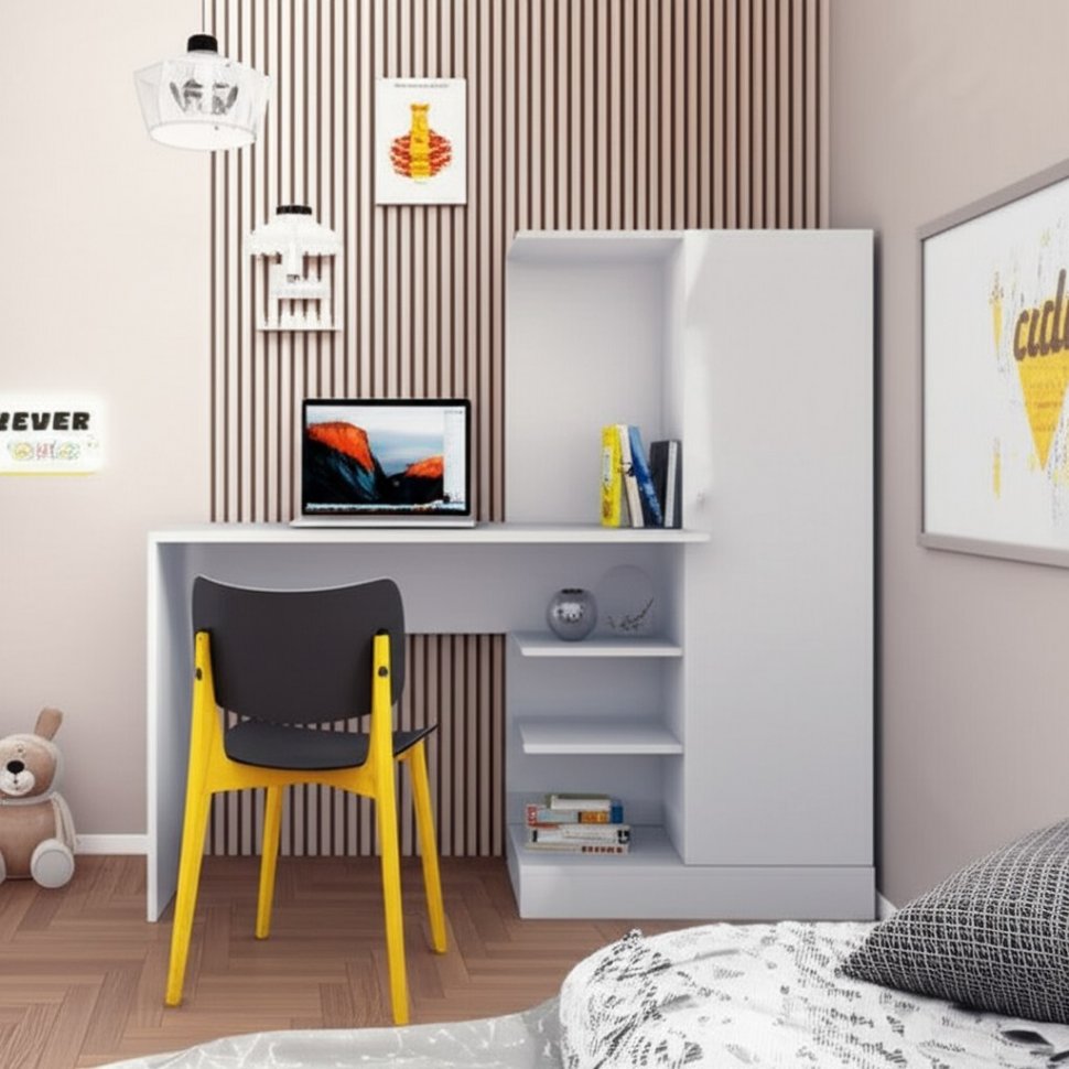 Компьютерный стол Квартет-6 (ТЭКС) Белый