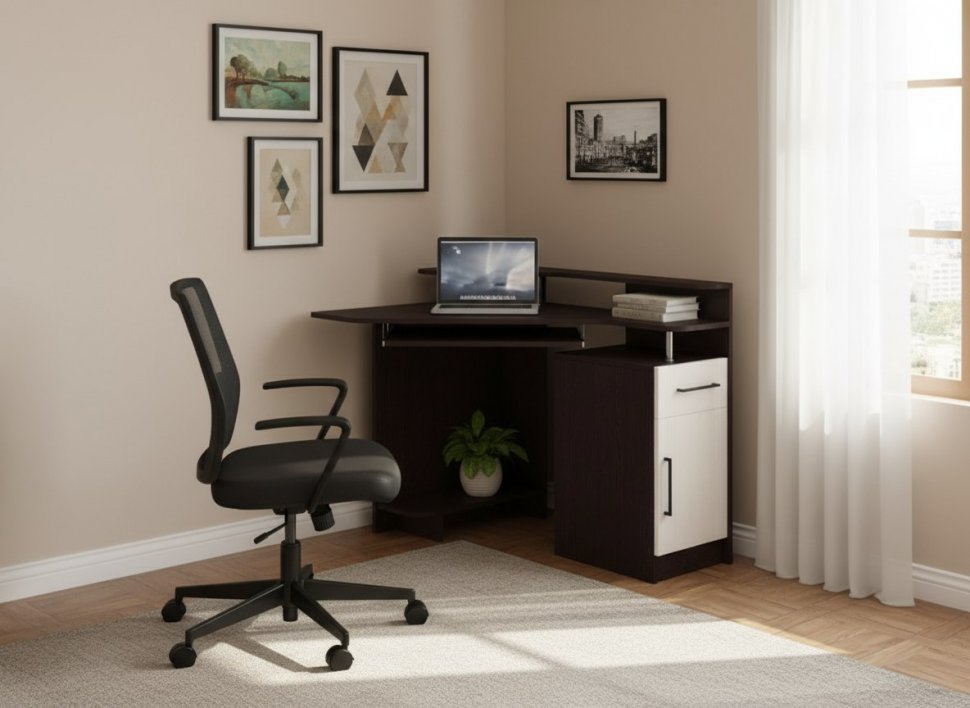 Интел-5 стол компьютерный Бодега Темный / Светлый